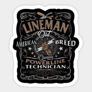 lineman electric cable lineman gift Sticker